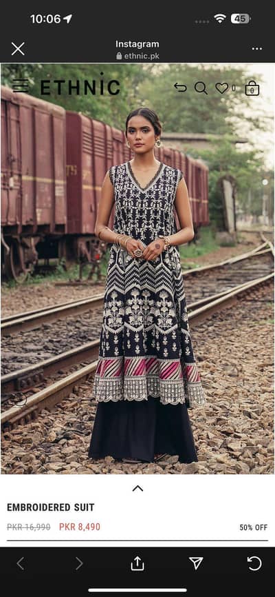 Ethnc Embroided fancy anarkali
