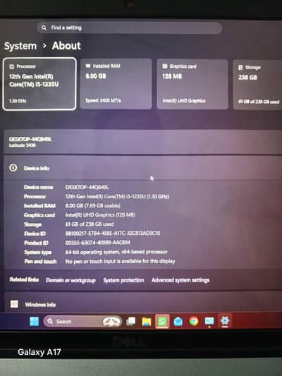 Latitude 5430 i5 12th generation 8/256