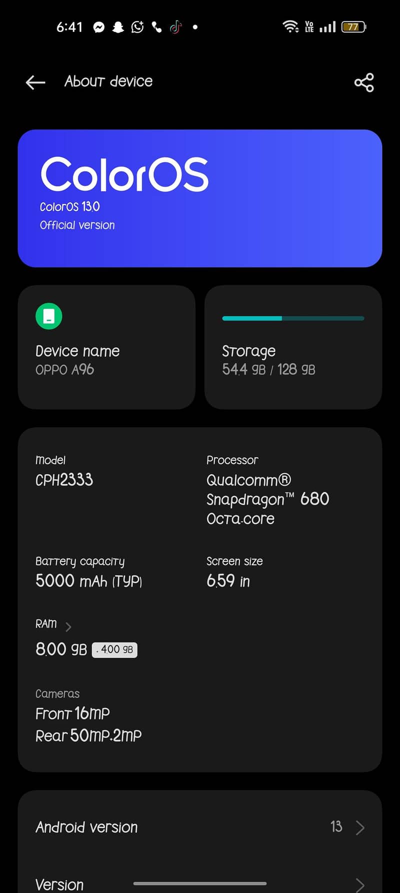 OPPO A96 6