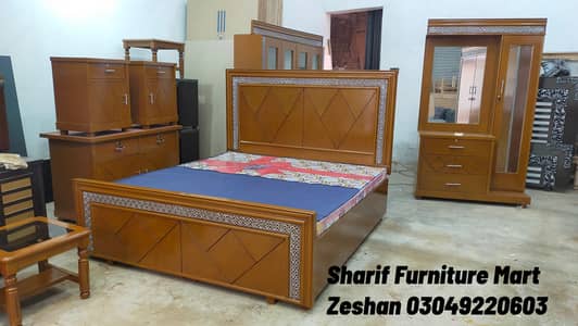 Double bed/bed dressing side table/bed/ Whatsapp 0300-0622603