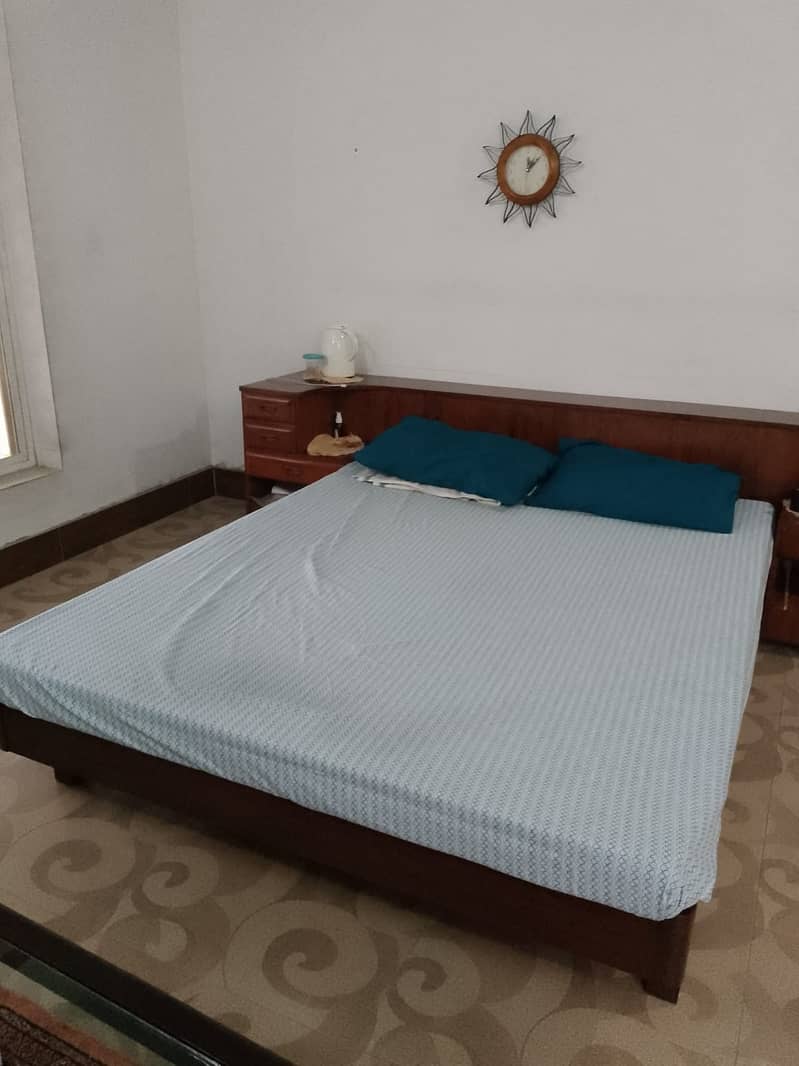 Solid wooden bed set. 1