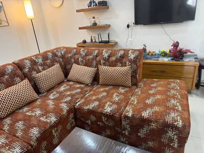 L-Shaped Sofa Set for Lounge