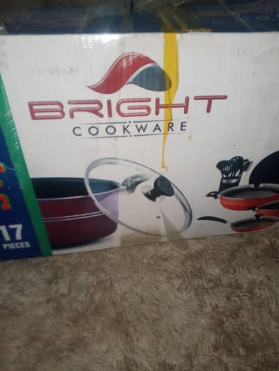 bright cookware non stick st 15 peaces brand new