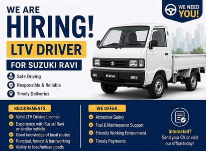 LTV Suzuki Ravi Driver needed