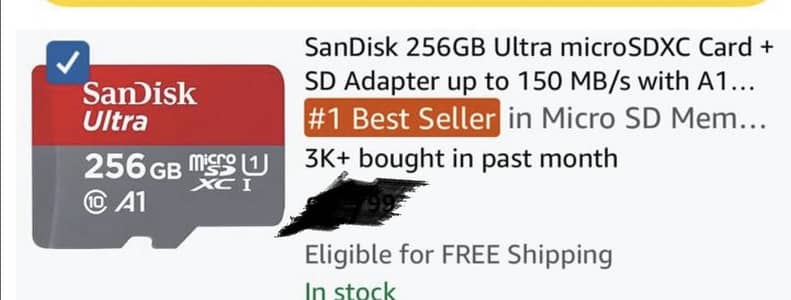 256Gb sandisk box open (UK) for sale