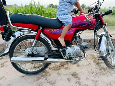 Honda CD 70 2024 model red color