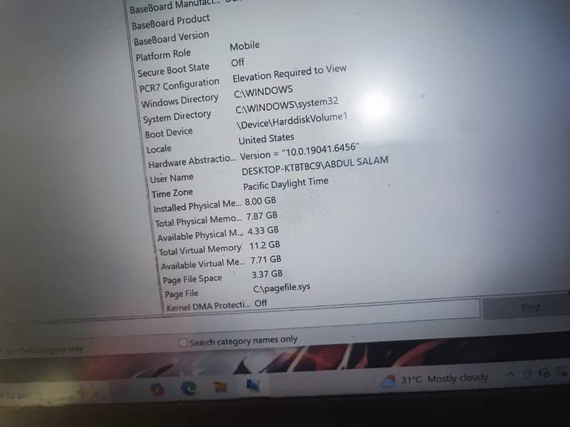 CORE I5 GENERATION 8 5