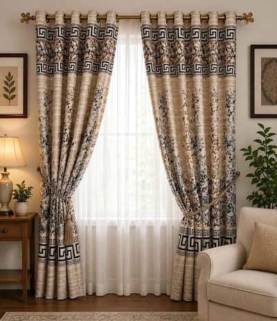 3D cotton curtains