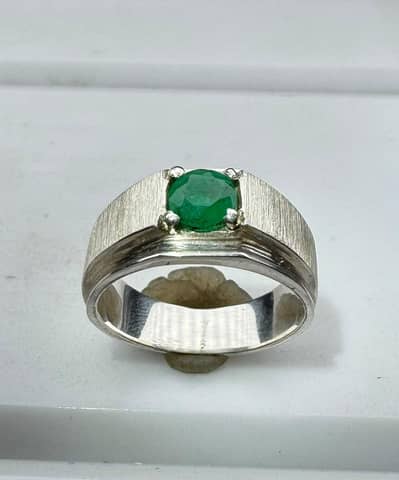 natural emerald ring