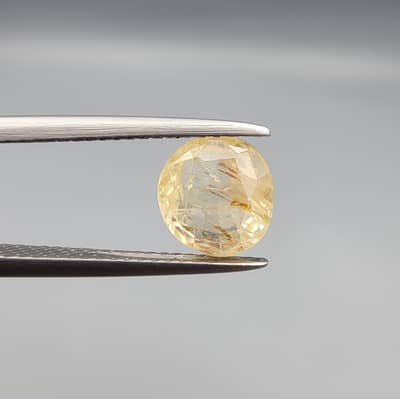 Natural Yellow Sapphire (Pukhraj) - Weight 2.44 Carats - Origin Ceylon