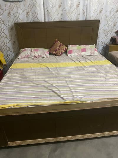 bed with Side table for sale