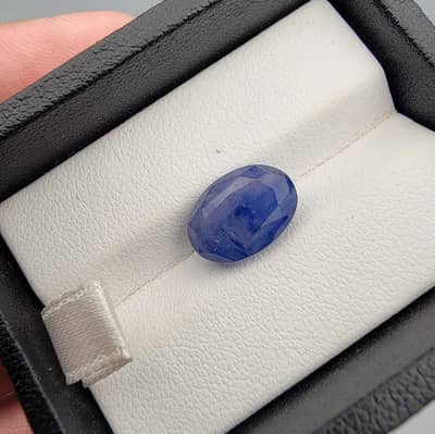 Natural Blue Sapphire (Neelam) - Weight: 6.30 Carat - Origin Ceylon