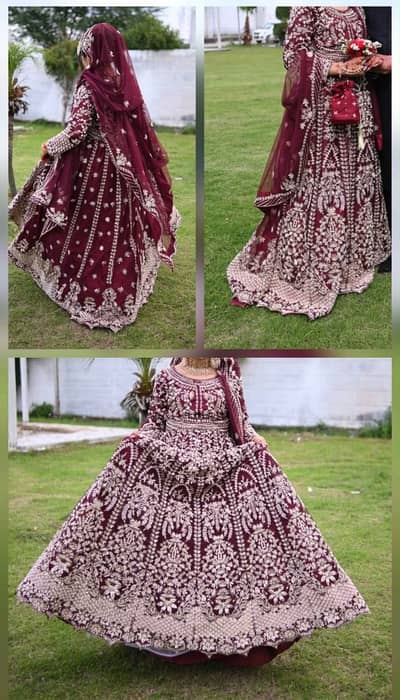 Bridal Lehnga net with stone work       Whatsapp & call 03486760295
