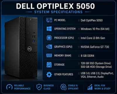Brand (DELL optiplex 5050) with 2 gb of graphic card (Gaming)