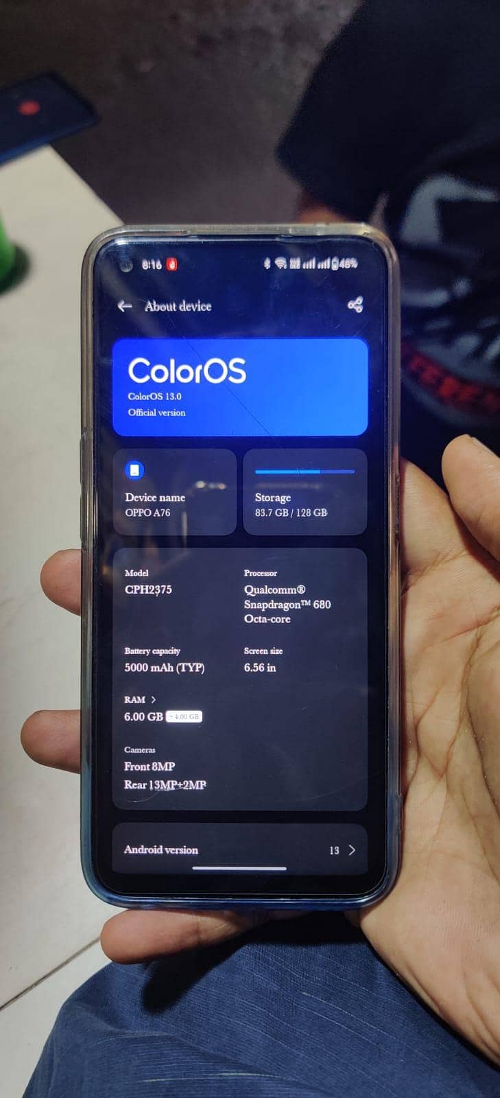 OPPO A76 10