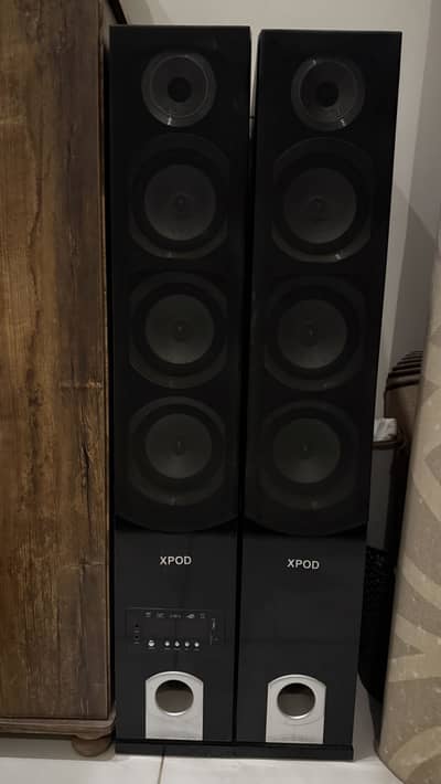 XPOD Floor Standing Tower Speakers – Powerful Sound | USB, SD & FM |