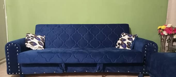 Sofa cum bed with storage