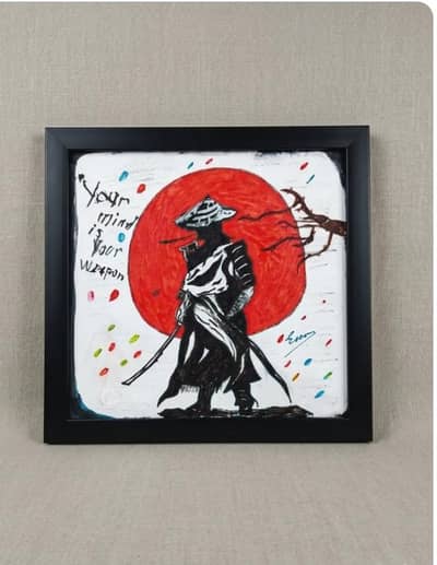 cool samurai painting for room