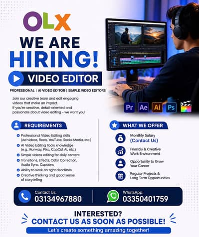 Professional Video Editor Required – AI & Simple Video Editing