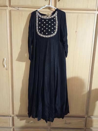 black cotton net frock