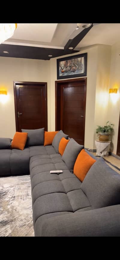 Grey L-Shaped Sectional Sofa for Sale
