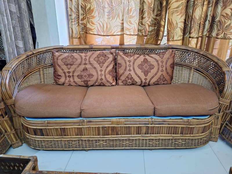 Cane Sofa Set – Excellent Condition 1
