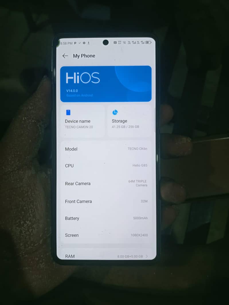 Tecno CAMON 20 7