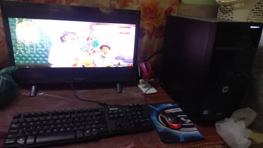 Hp Pro pc 500gb hard 8gb ram Lenovo lcd  keyboard mouse