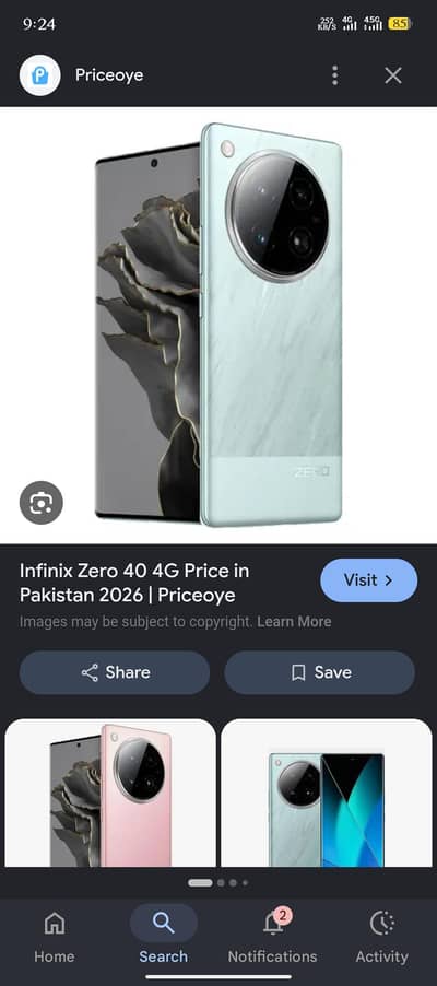 Infinix Zero 40 all ok ha 10 by 10 condition hai