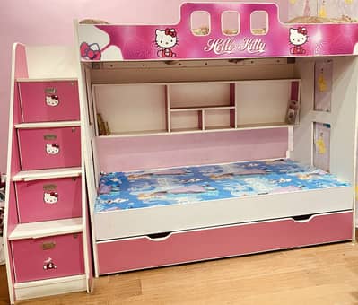 Kids kitty bunk bed