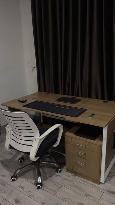 Home office Table . Gaming Setup , Office chair