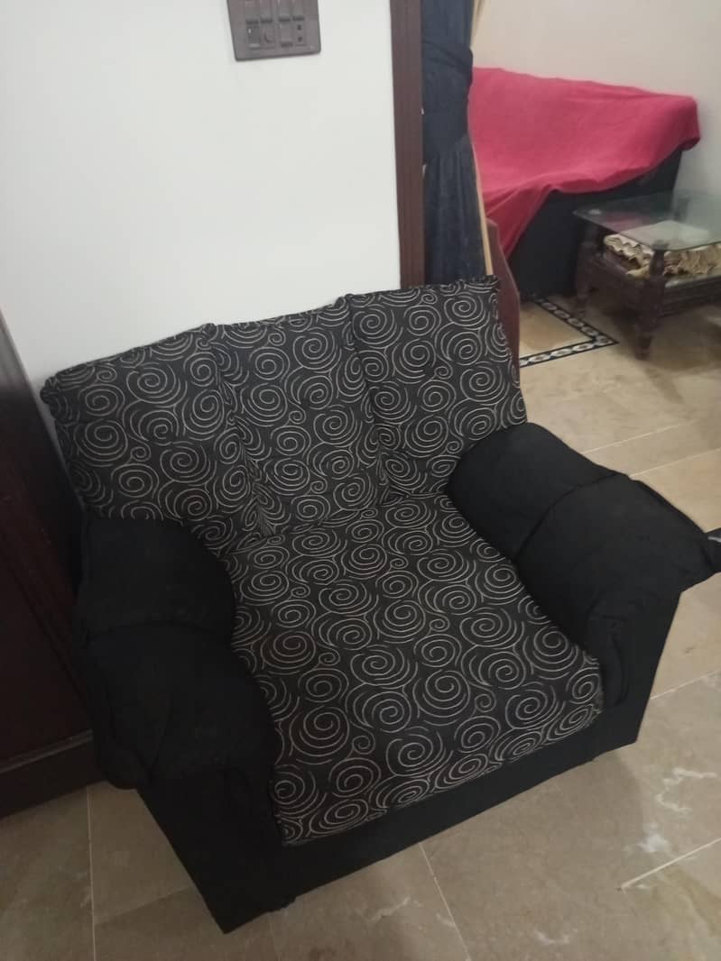 3+2+1 ,sofa set black 1