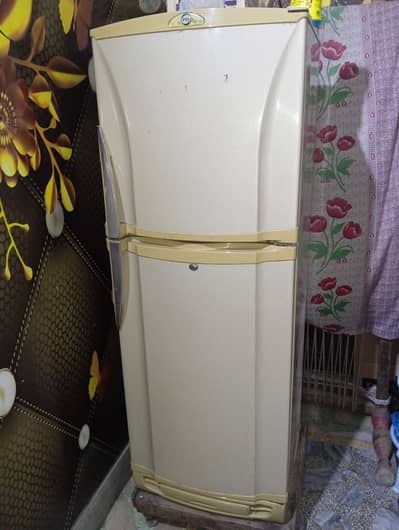 Golden color Pel Refrigerator Medium size 8/10 condition. working A1