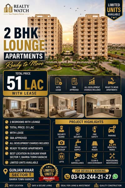  Ready to Move 2 BHK Apartments | Only 51 Lac