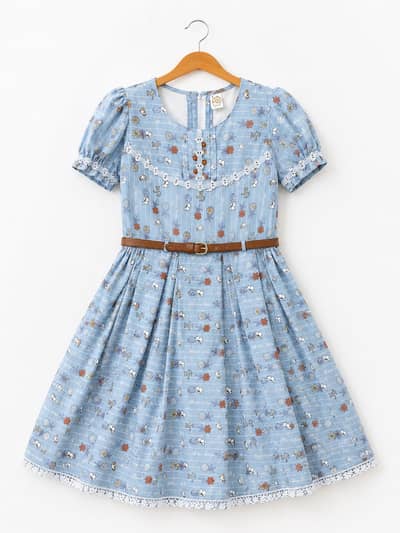 Blue frok and shirt white inner both for 10 year old girl