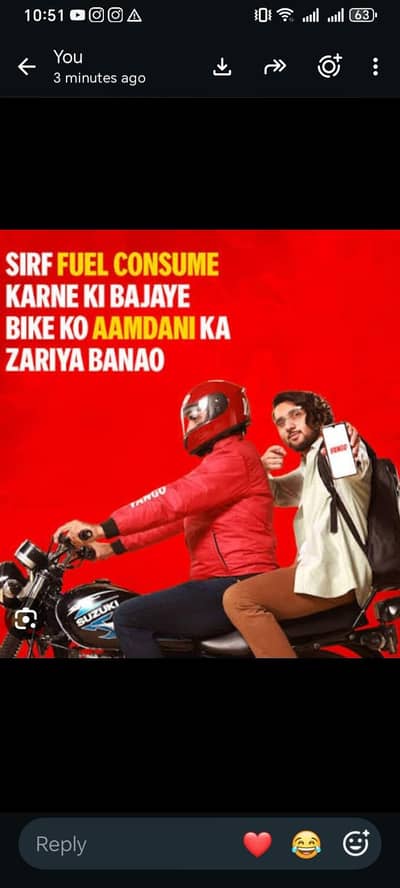 yango ya indrive k liye bike rent pay 1 hazar hamara baki apka