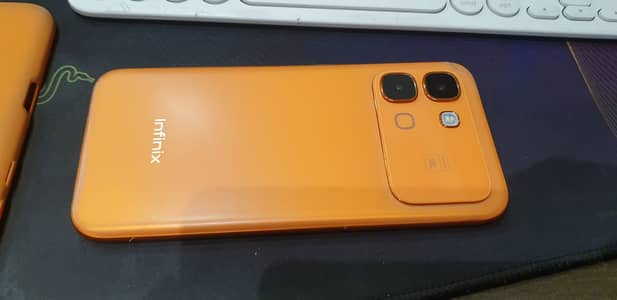 Infinix note edge 10 month warranty box cable charger protected Orange