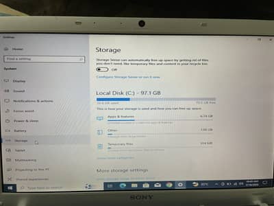 Sony Laptop with amd processor 6gb ram 320 gb hard condition 10/9