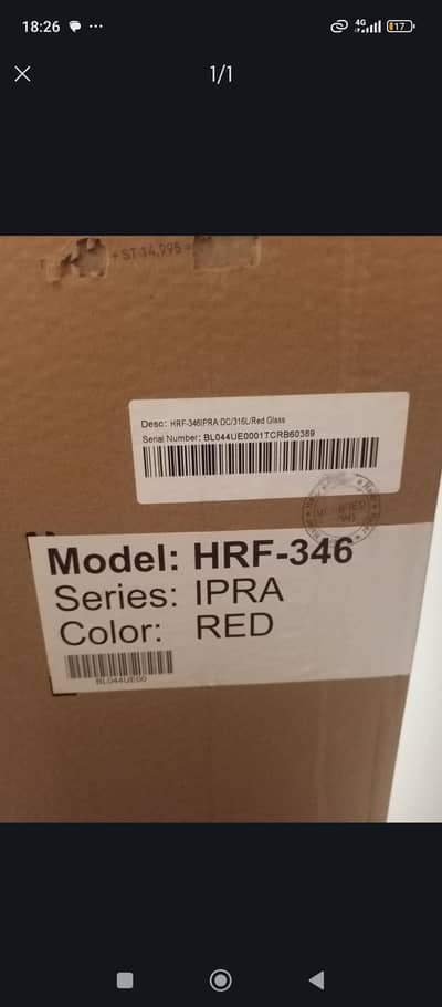 Haier refrigerator brand new .