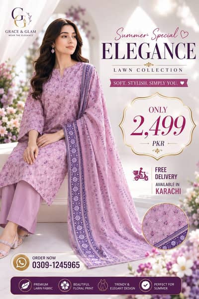 Summer Elegance 3 Piece Lawn Suit