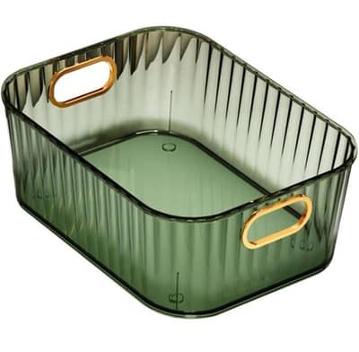 Multipurpose storage organizer acrylic tray basket box