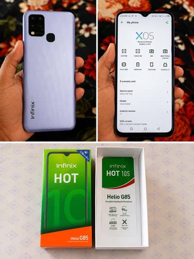 Infinix Hot 10S 6/128 with box 10/10