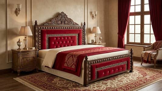 King size iron bed