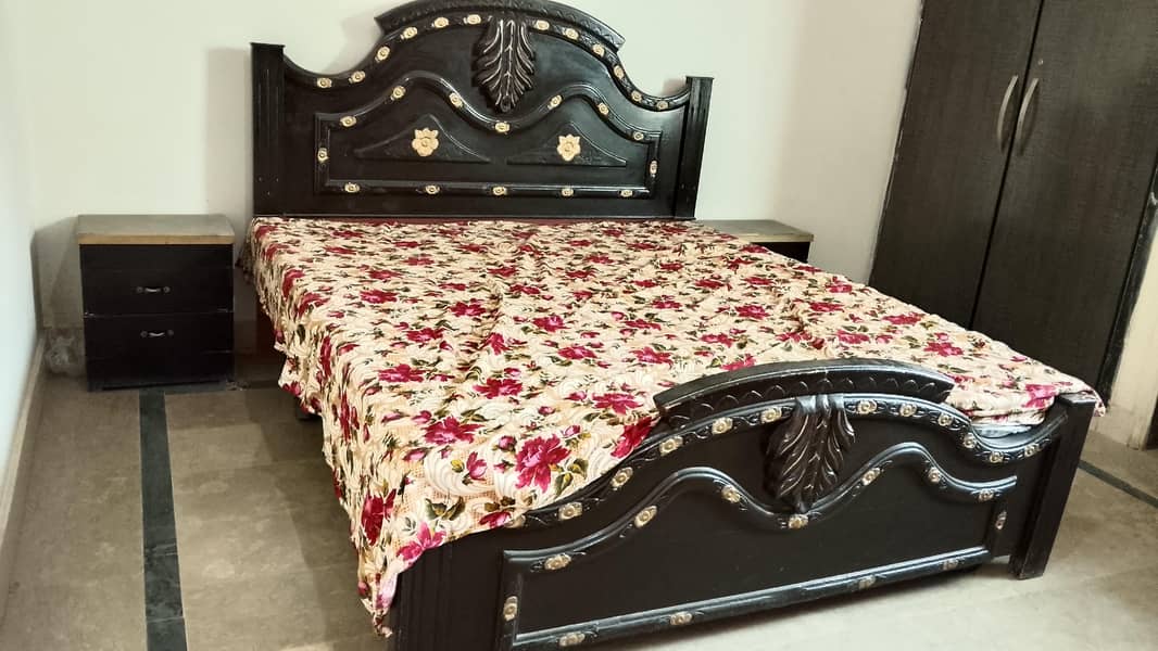 100% Solid Wooden Bed Complete Set 5