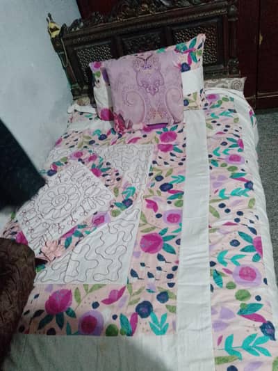 wooden bed