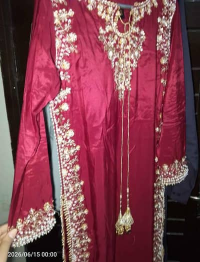 embroided silk dress available in excellant condition