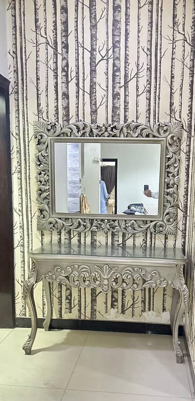 console table with mirror