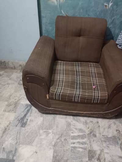 2 pc Of 1 Seater Sofa Set In Normal Condition