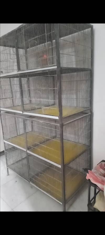 8 portion angle iron cage