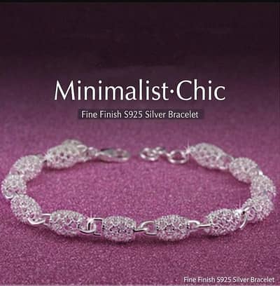 Silver Plated Minimalist Chic Bracelet for Girls & Women